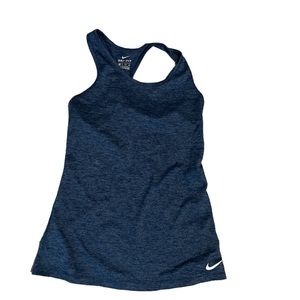 Women’s blue Nike racer back athletic tank, dry fit extra small
